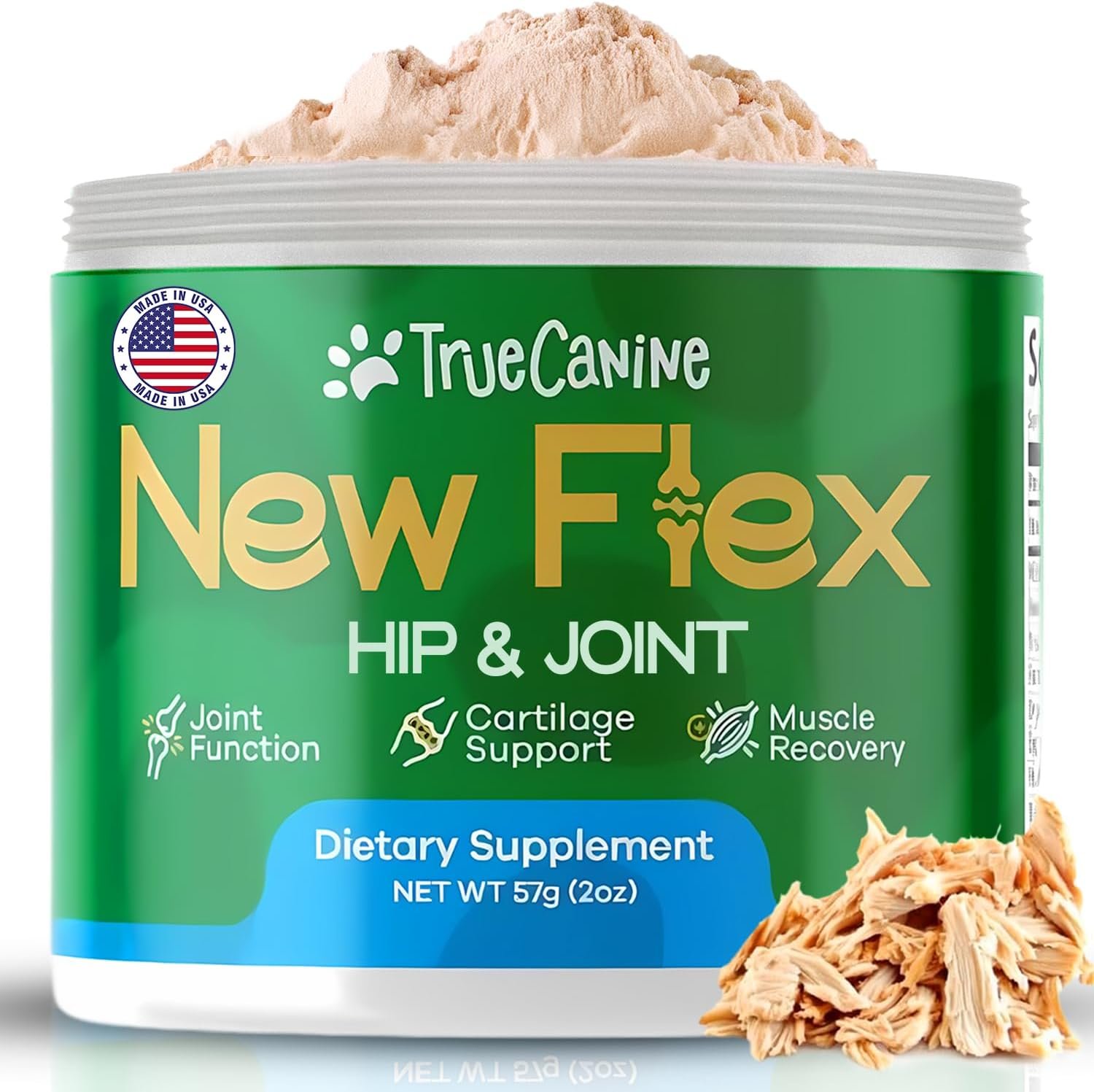 New Flex TrueCanine Joint Supplement for Dogs – All Natural Dog Joint Supplement with Green Lipped Mussel, MSM, DHA & Collagen for Dogs, Hip and...